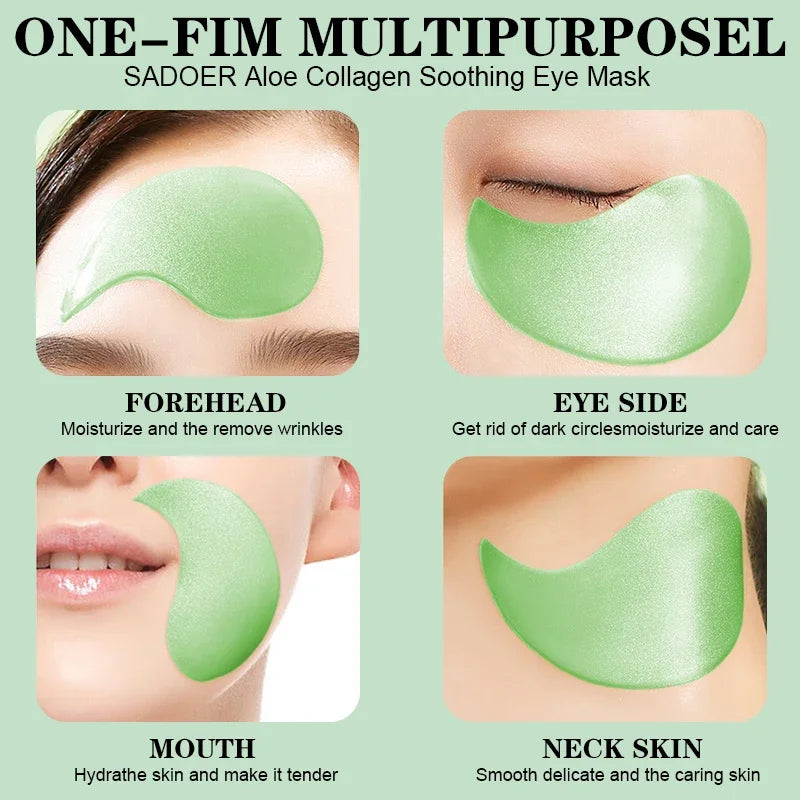 60pcs Aloe Vera Collagen Eye Mask
