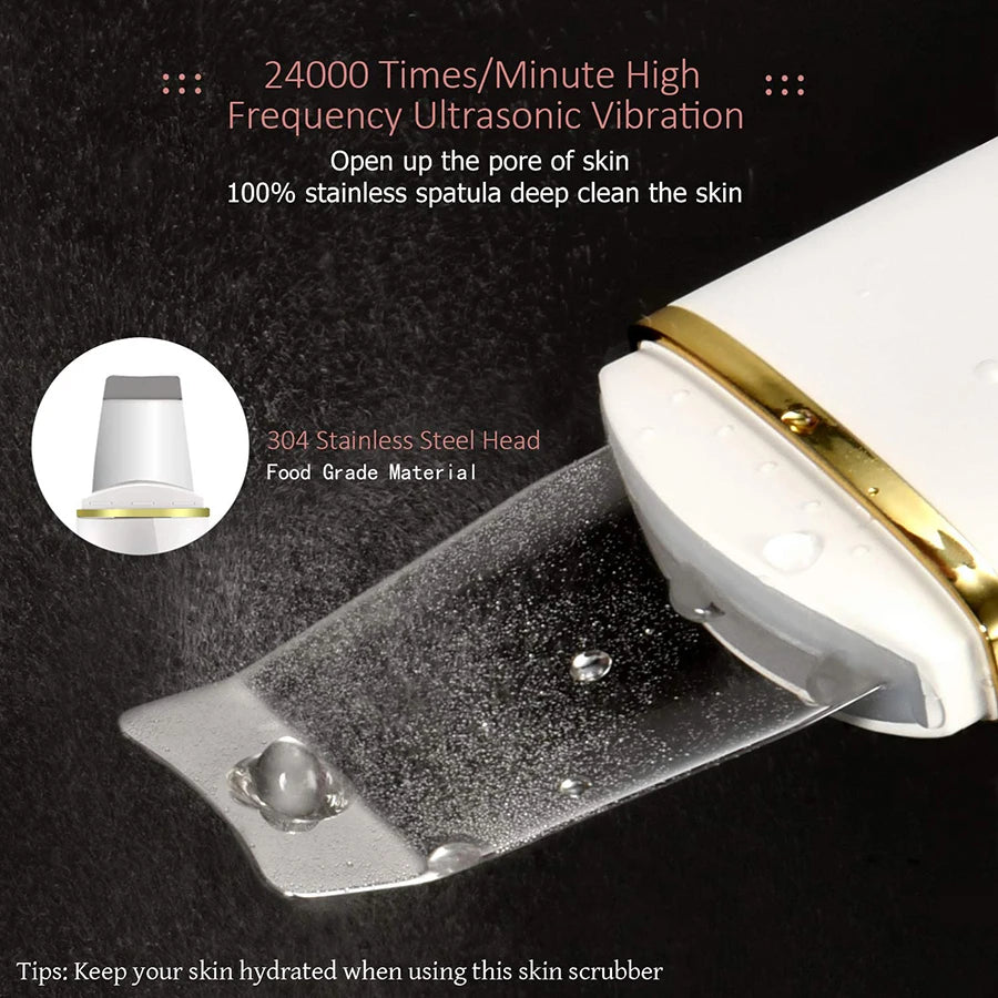 Ultrasonic skin scub
